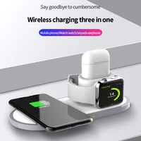3 in 1 qi wireless charger phone earphone watch desktop multifunctional 15w fast charging bracket magnetic attraction charger