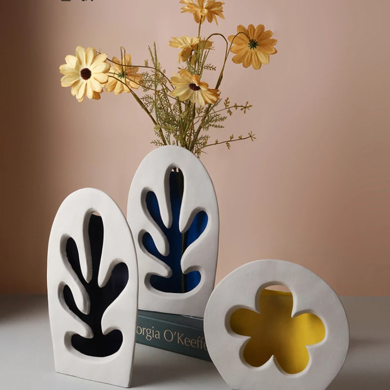 

Nordic Modern Vase Porcelain Minimalist Decor Aesthetic Room Decor Vase Home Decoration Accessories Decoration Home Decor BC50VS