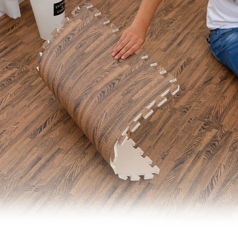 

16 Pcs 30X30cm Imitation Wood Foam Exercise Puzzle Mats Floor Mats Gym Kids Play Mats Children Carpets