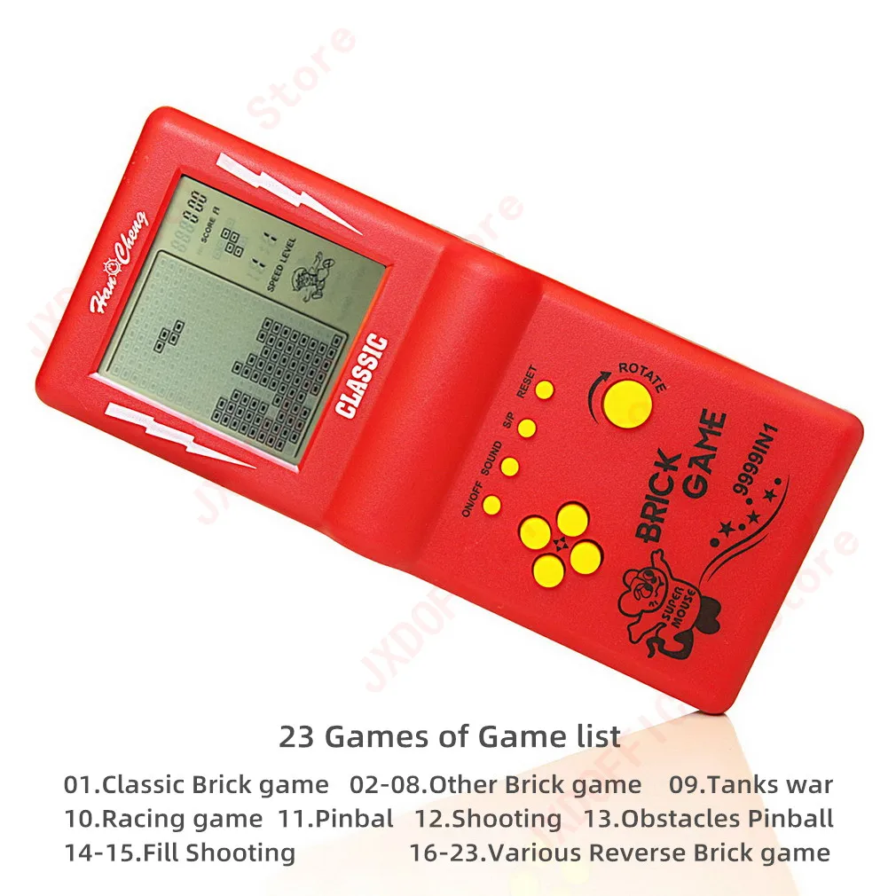 Новый Большой экран тетрис кирпич детская игровая консоль головоломка игрушка
