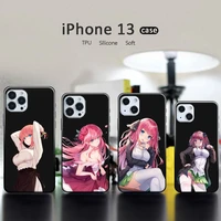 nakano nino anime cartoon phone case black color for iphone 13 12 11 mini pro x xr xs max 6 6s 7 8 plus se coque funda shell