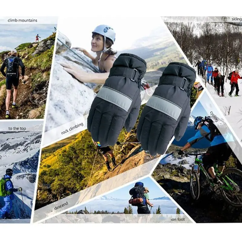 Зимние теплые водонепроницаемые перчатки для катания на лыжах и сноуборде