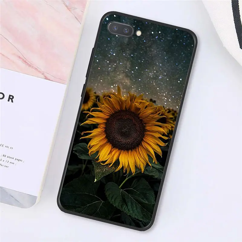 Yinuoda красивый желтый чехол для телефона с подсолнухом Huawei Honor 8A 8X 9 10 20 Lite 7A 5A 7C 10i 9X
