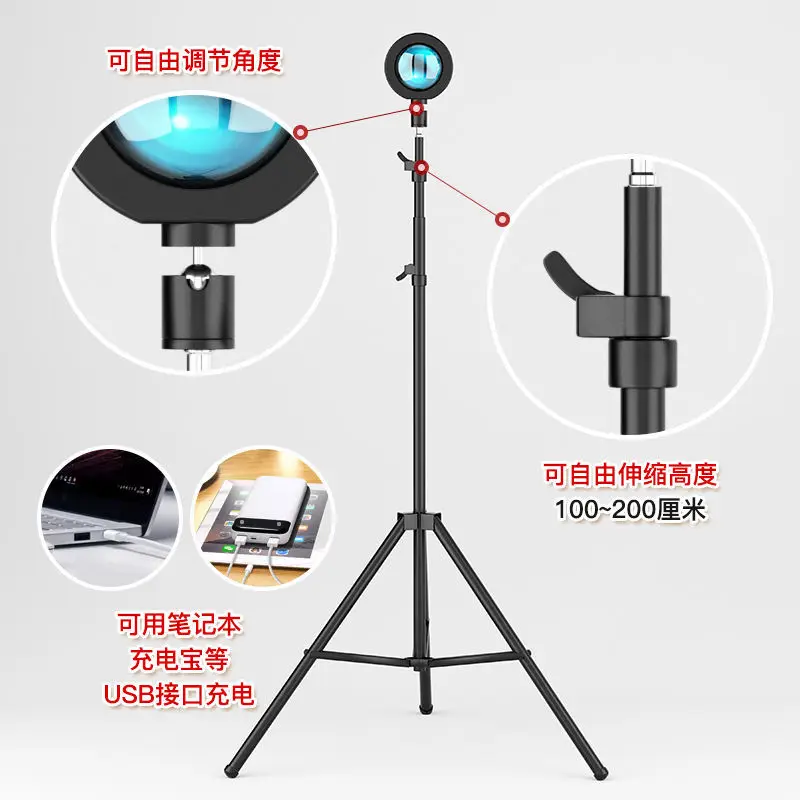 

Light Color Lifting Portable Small Floor Lamp Atmosphere Projection