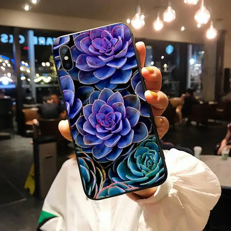

Beautiful Succulent plants Phone Case for iPhone 11 12 mini pro XS MAX 8 7 6 6S Plus X 5S SE 2020 XR luxury shell coque shell