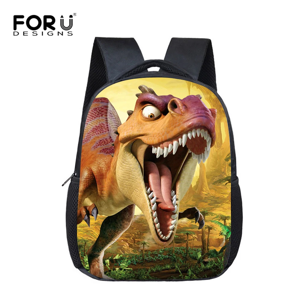 

FORUDESIGNS 3d Dinosaur Print School Bag for Kids Cool Kindergarten Boys Girls Bookbags Small Student Kids Backpack Mochila