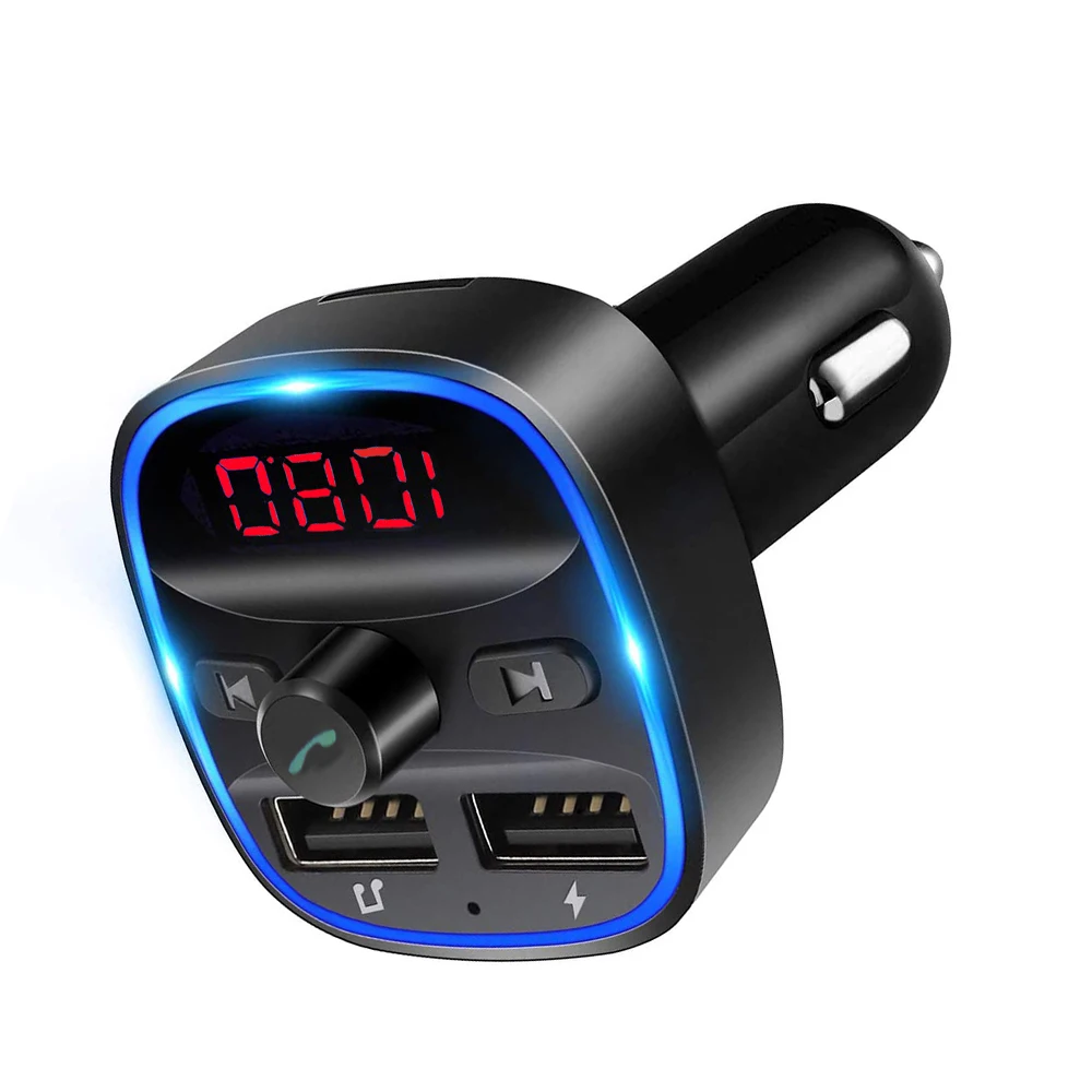 FM Transmitter Bluetooth 5.0 Car MP3 Player Handsfree Dual USB Charger DC 5V 2.4A Support U-Disk TF Card | Автомобили и мотоциклы