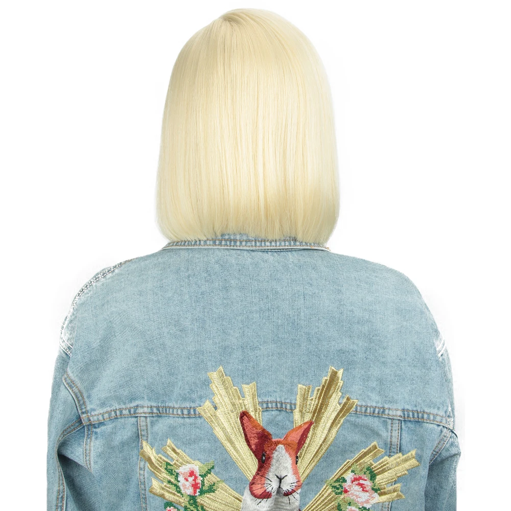 Бесплатная быстрая доставка короткий парик блонд боб для женщин синтетические