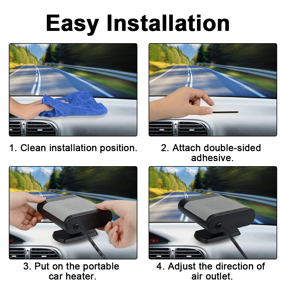 Новейший автомобильный обогреватель вентилятор Портативный лобовое стекло 12 В