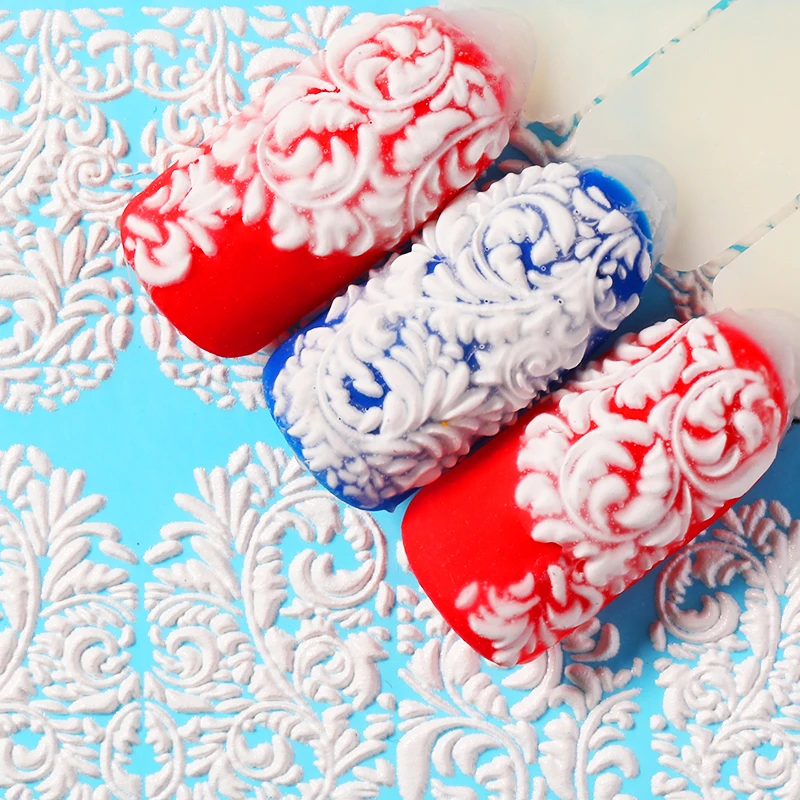 Наклейки для ногтей 5D натуральные красивые наклейки цветочные самоклеящиеся