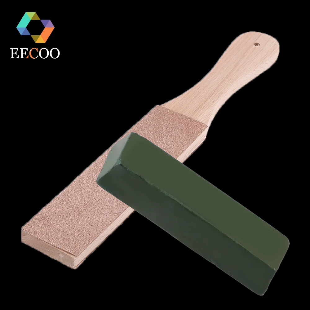 Ножи набор точилка деревянная ручка кожа точильный ремень Бритвы полировка и