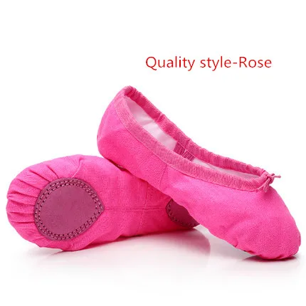 Rose Quality style Розовые, синие, розовые, красные, черные, белые, зеленые балетки для девушек, женские балетки для йоги, Zapatos De Punta De Ballet Zapatillas De Ballet - Цвет: Rose Quality style