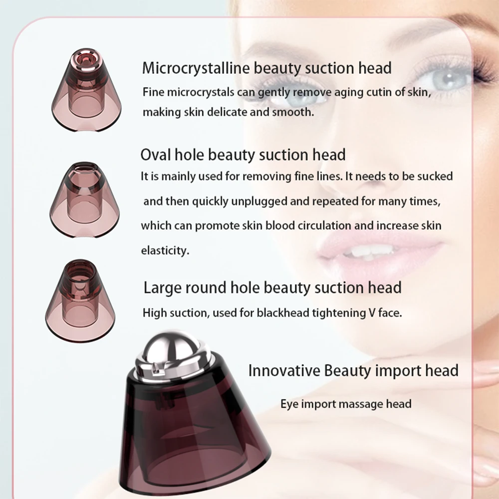 

Blackhead Remover Massager For Face Skin Care Electric Blackhead Aspirator Visual Pore Deep Cleaner Hot And Cold Compress Beauty