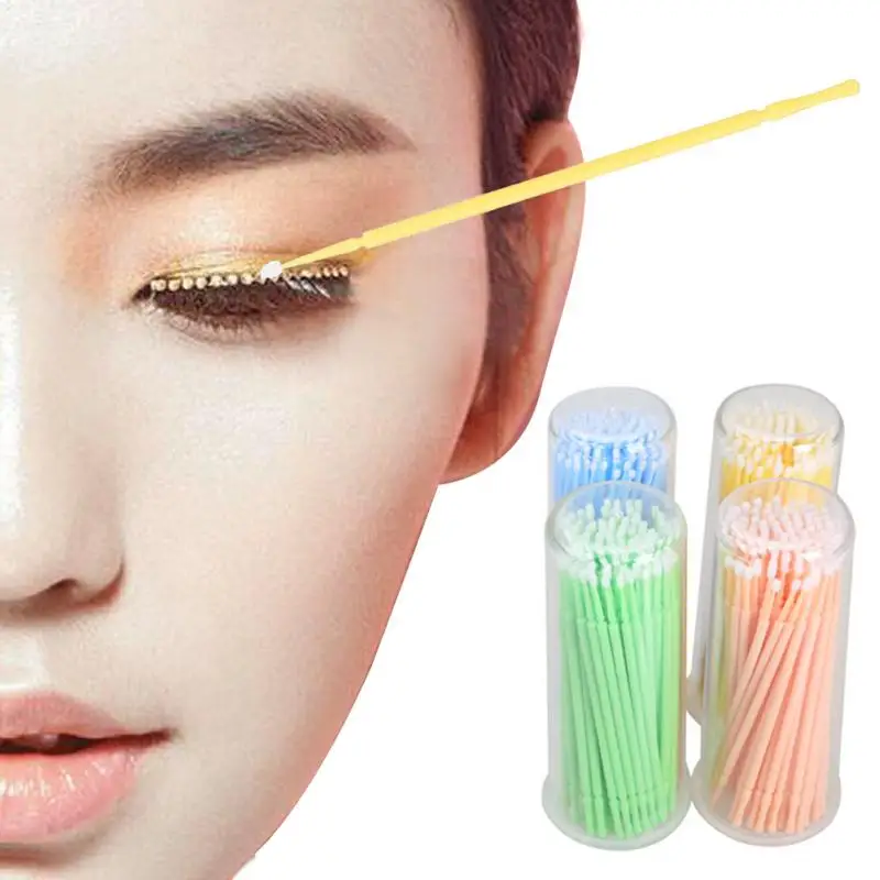 100 шт. портативные одноразовые накладные ресницы для наращивания ватные тампоны