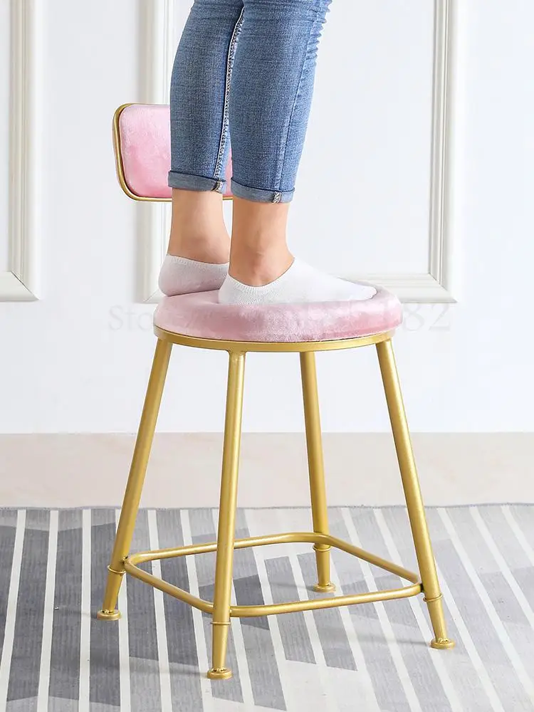 Современный простой железный барный стул креативный для отдыха семейная