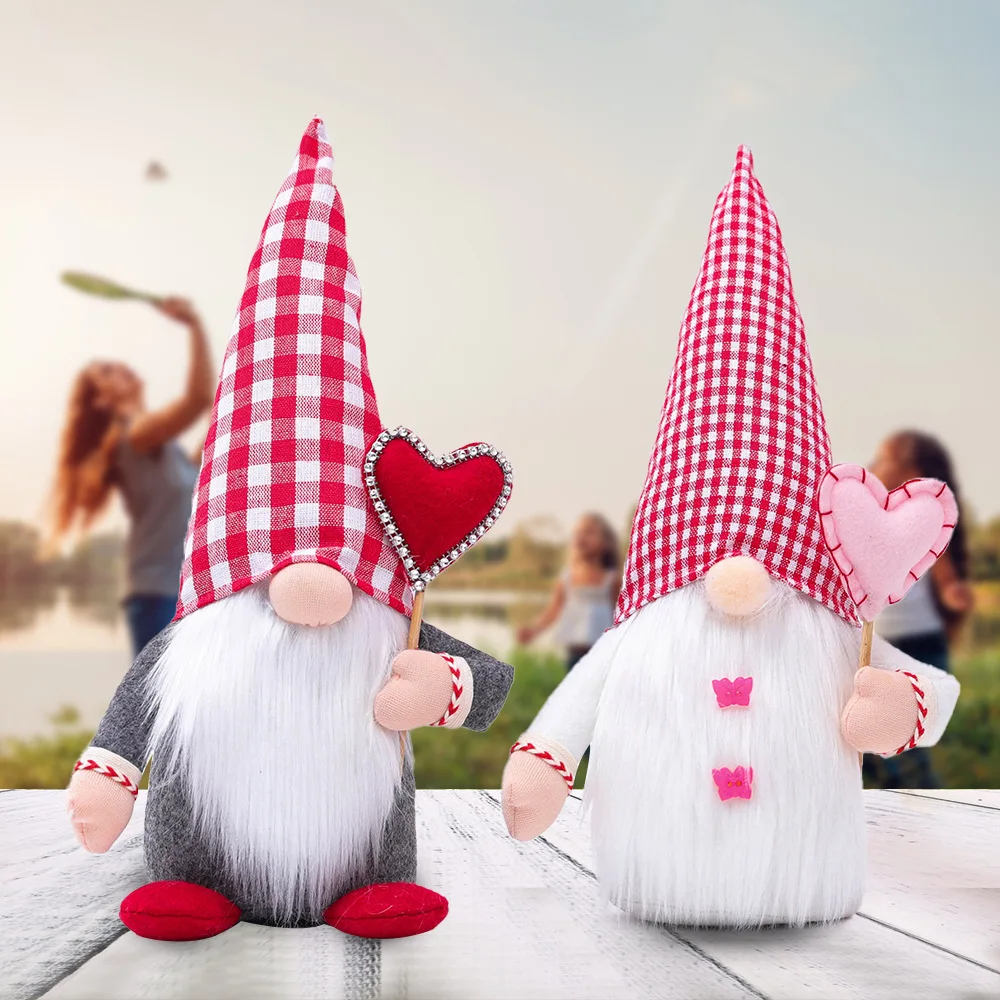

2PCS Valentines Day Gnomes Decorations Wedding Decoration Handmade Valentine Gnome Decor gnome holiday decorations