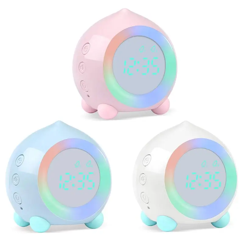 

Children Digital Alarm Clock Sunrise Simulator with LED Night Light Lamp for Boys Girls Bedroom Decoration