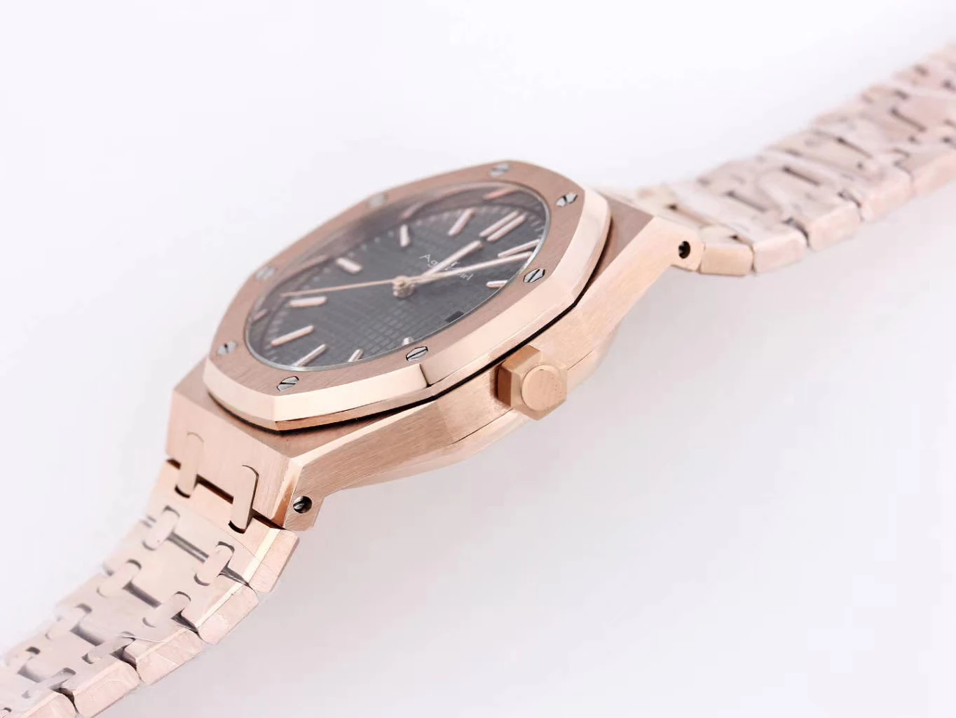 

2021 Luxury Brand New Men Full Rose Gold Grey Black Automatic Mechanical Sapphire Glass Back Stainless Steel Sport Limited Watch