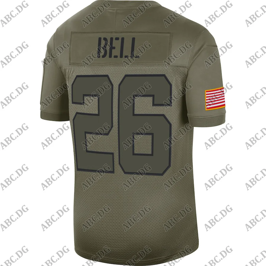 

Men New York Le'Veon Bell Olive 2019 Salute to Service Limited Jersey