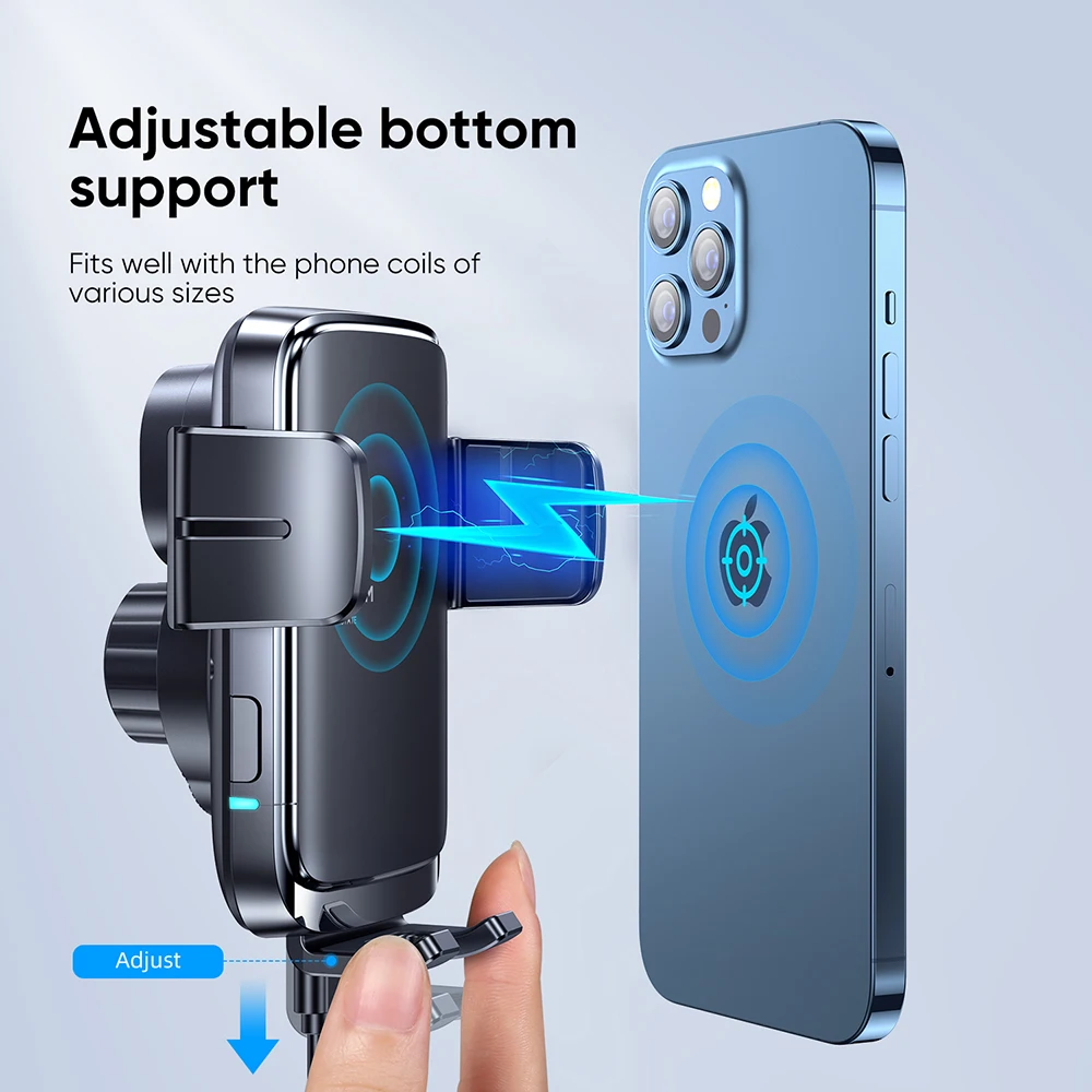 joyroom 15w car phone holder wireless charging car charger stable rotatable air vent dashboard phone holder car charger support free global shipping