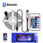 Светодиодная RGB-лента с Bluetooth, USB, 2835 лампочек, Диодная лента, музыка, управление через приложение, подсветсветильник телевизора, ПК, украшение комнаты