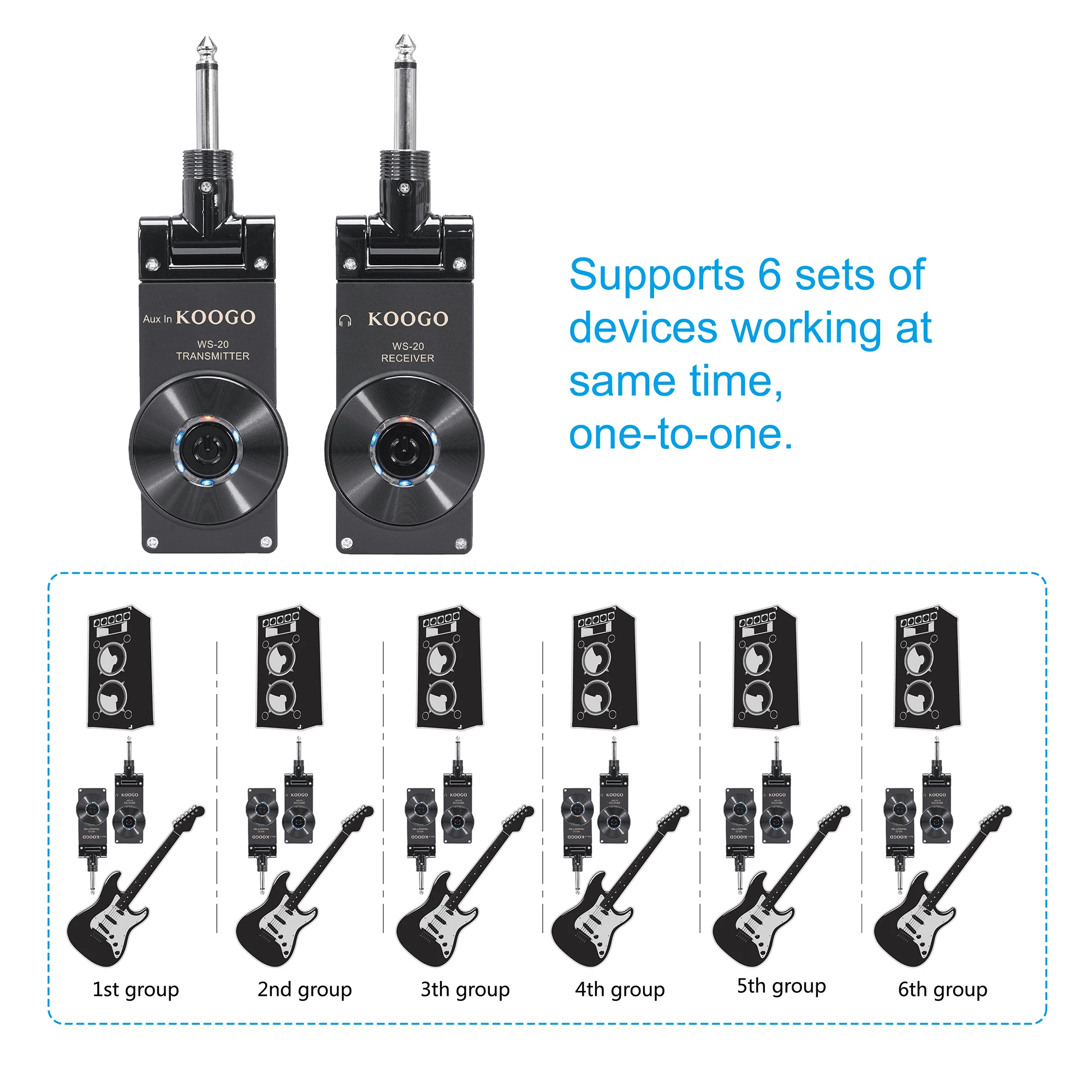koogo wireless guitar system transmitter receiver für elektrische gitarre bass violine mit akku free global shipping