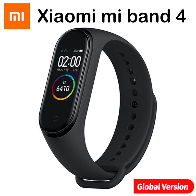 Xiao mi M4 смарт-браслет часы mi Band 4 mi 3 браслет сердечного ритма фитнес OLED экран Bluetooth Спорт для IOS Android - Цвет: Mi band 4(Global)