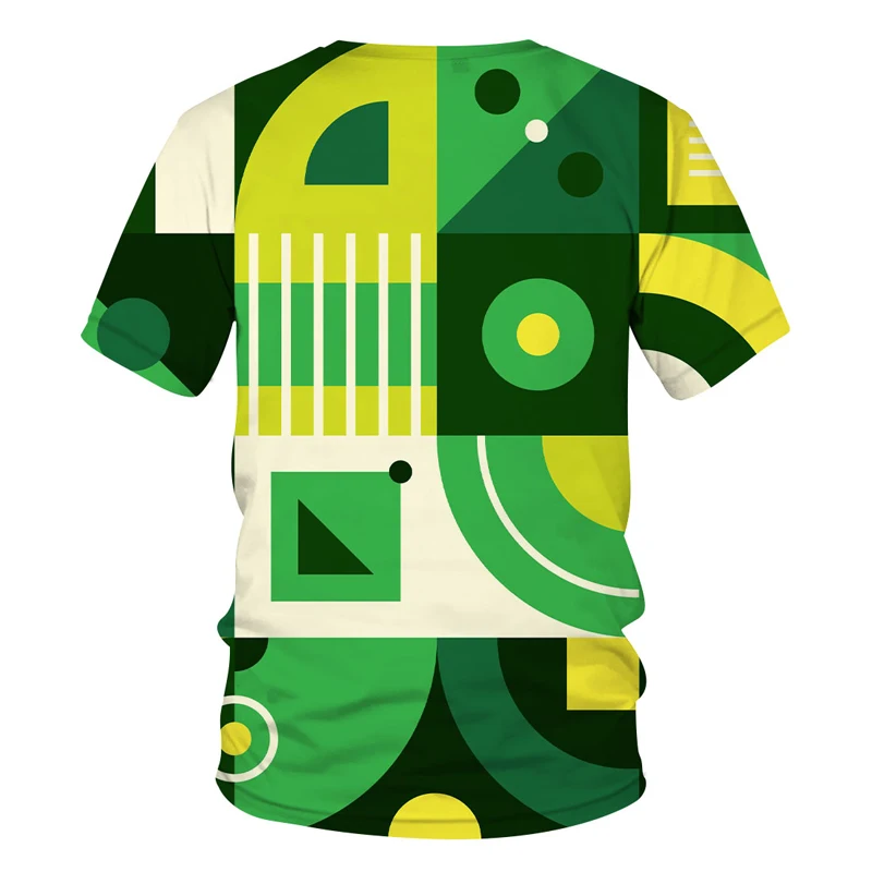 

2021 New Summer Men's T-Shirt Casual Round Neck Short-Sleeved T-Shirt Abstract pattern Fashion Trendy Brand 3D T-Shirt Male Tops