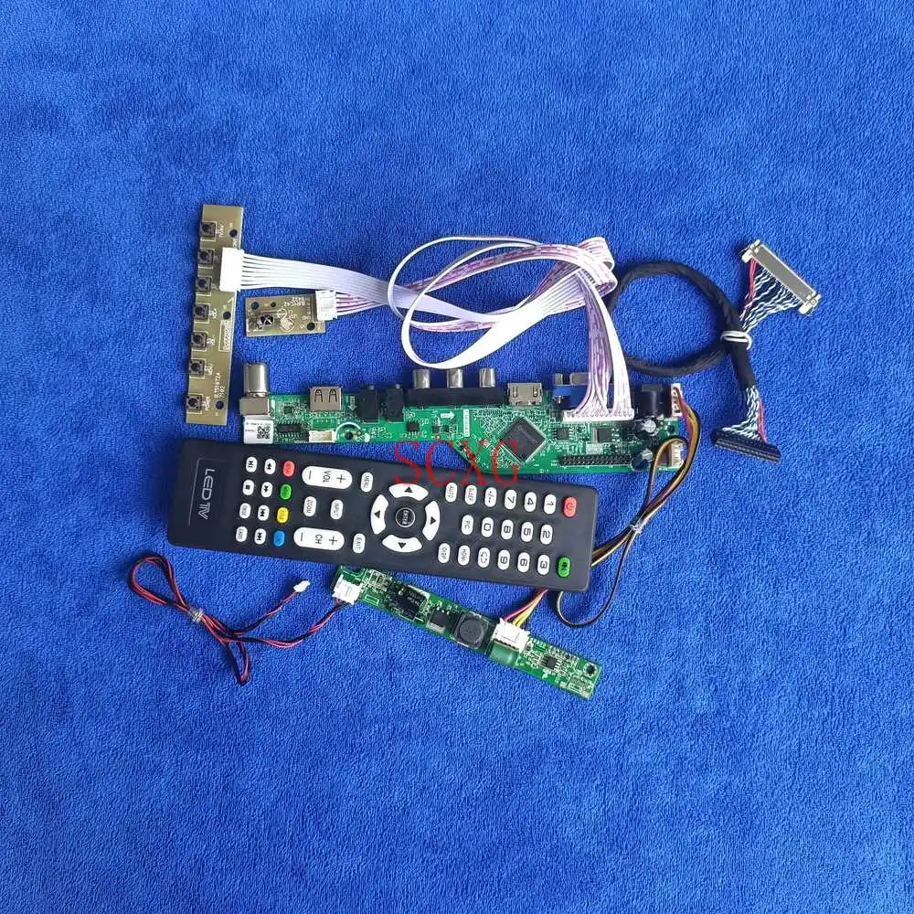 

DIY Kit HDMI-compatible VGA USB AV 1366*768 Fit LTM185AT04/LTM185AT05 Display controller board LED LCD Analog Signal LVDS 30-Pin