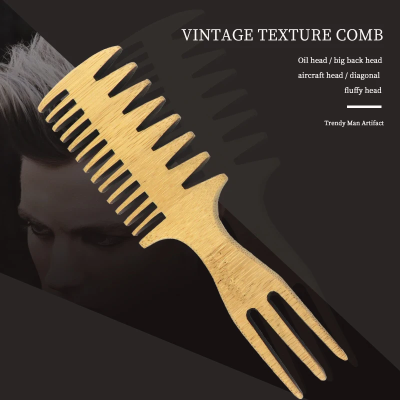 

Многофункциональная деревянная расческа для волос, Экологически чистая бамбуковая расческа и щетка для укладки волос, Мужская