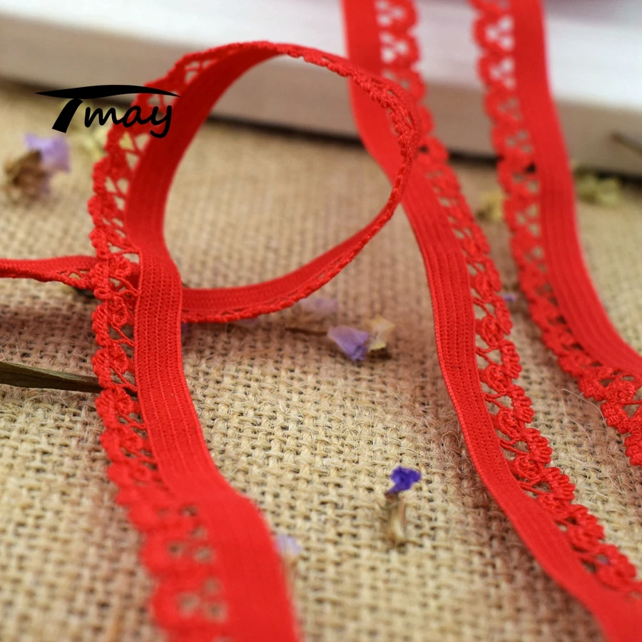 Ярко-красное кружевное нижнее белье для малышей с эластичной кружевной отделкой