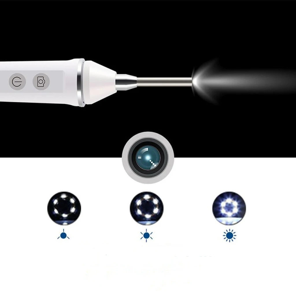 

Wireless Ear Camera, Ear Scope, Ear Wax Removing Endoscope with Temp Control