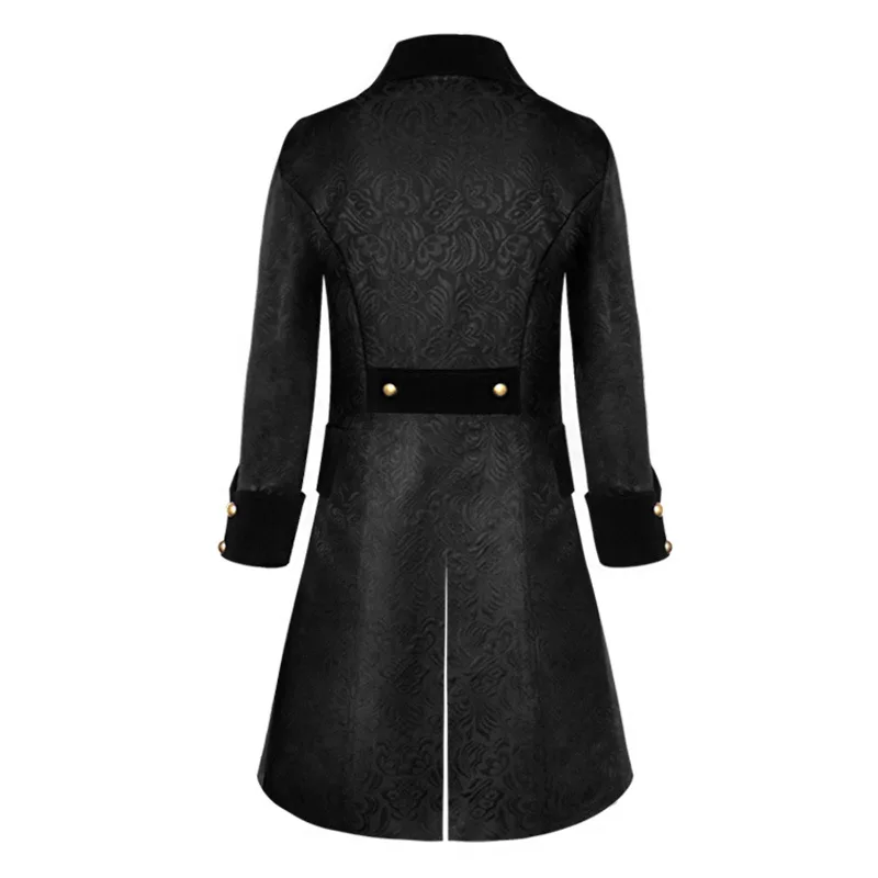 Мужской винтажный жакет в стиле стимпанк Готическая парча с длинным рукавом и