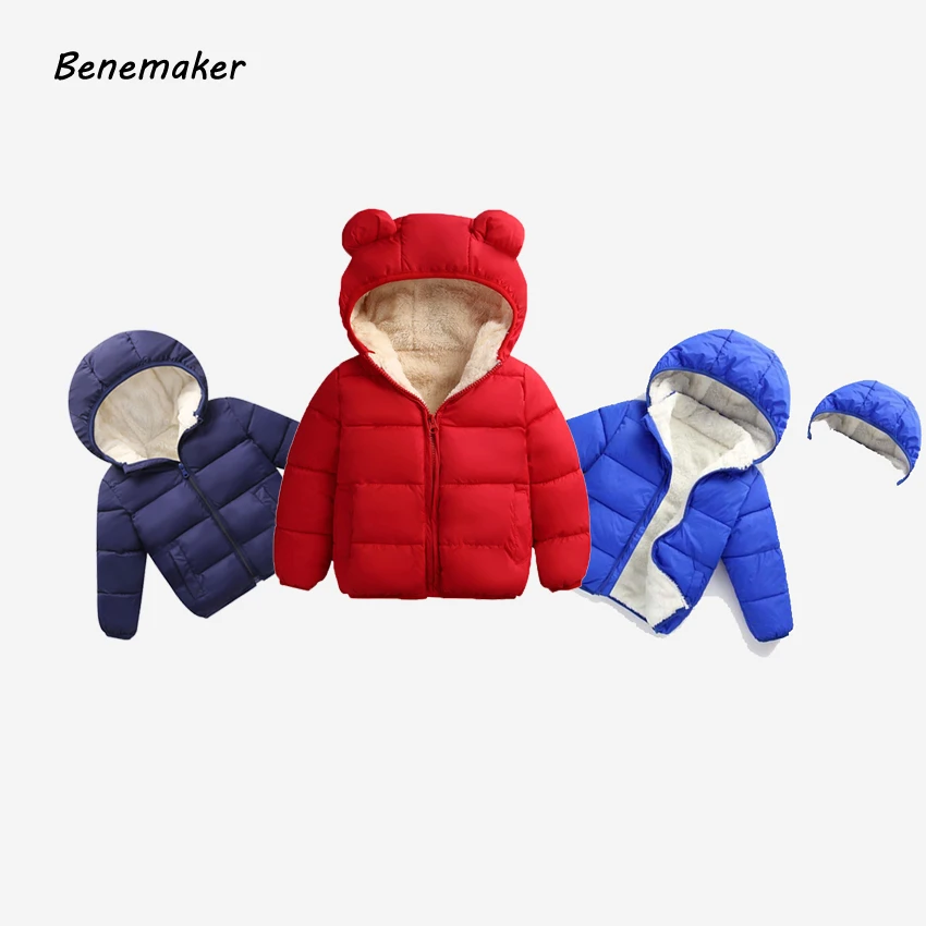 Baby Girls Jacket Autumn Winter Jacket For Girls Coat Kids Warm Hooded Outerwear Coat For Boys Coat Children Clothes YJ108