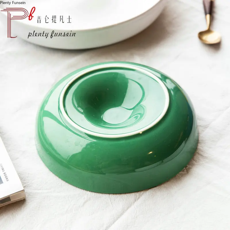 Керамическая домашняя миска теплая Домашняя абстрактная тарелка креативная