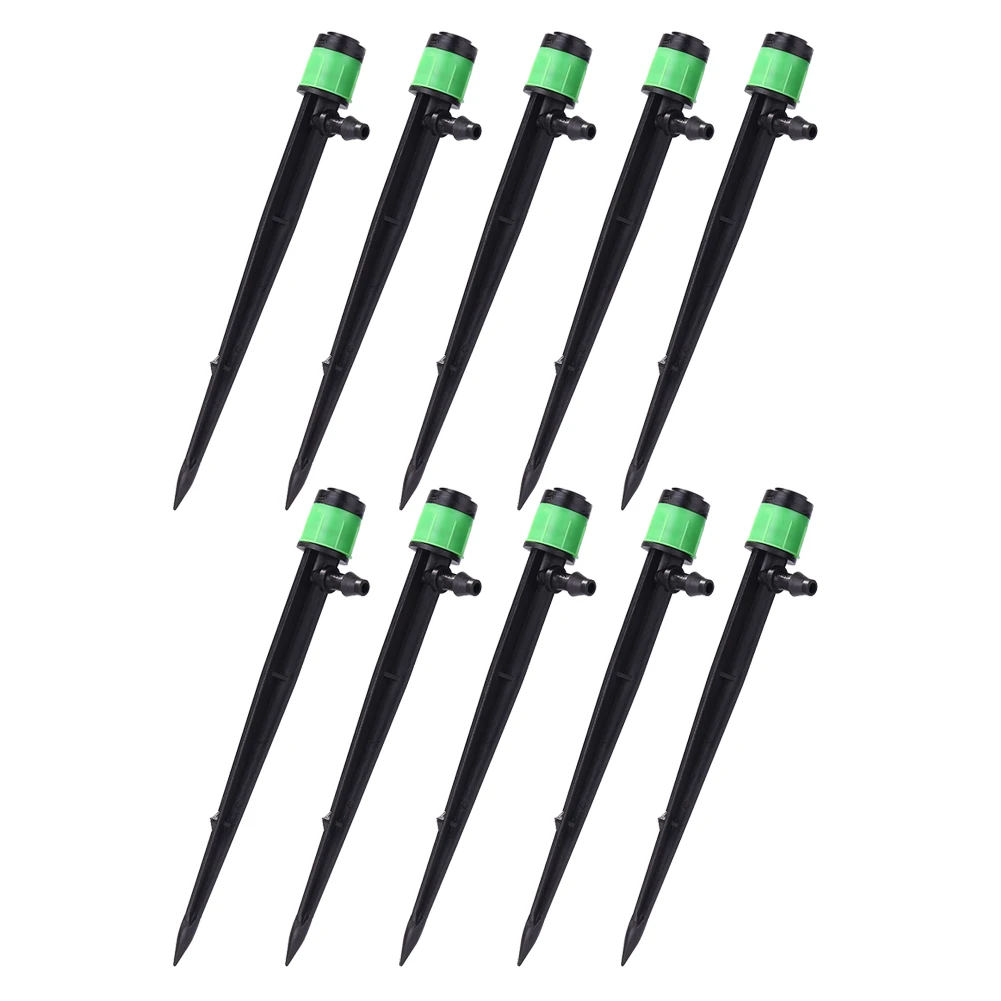 

10 шт. сад газонный спринклер для капельного орошения, 360 градусов капельниц полива насадка для 4/7 мм шланг садовый инвентарь