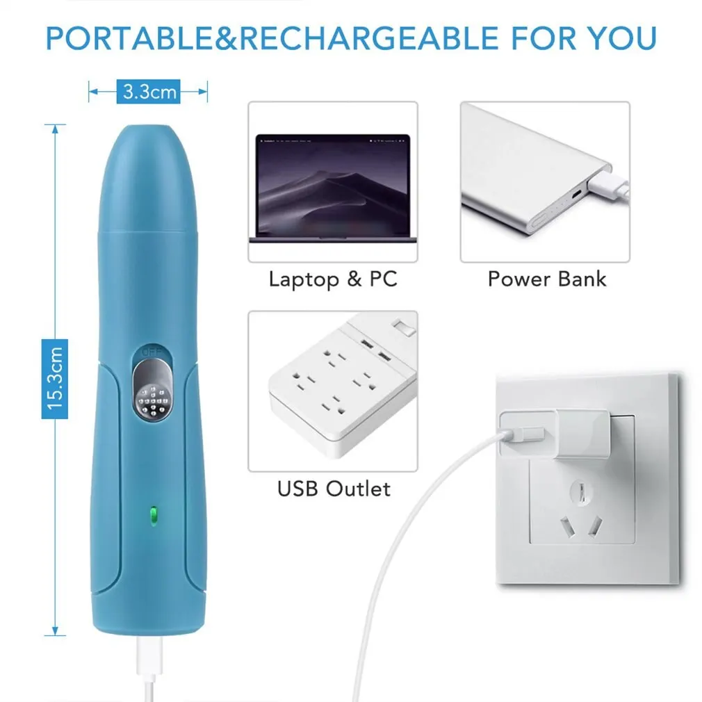 

Pet Nail Grinder Rechargeable USB Dog Nail Clippers Painless Electric Cat Paws Nail Cutter Grooming Trimmer Scissors