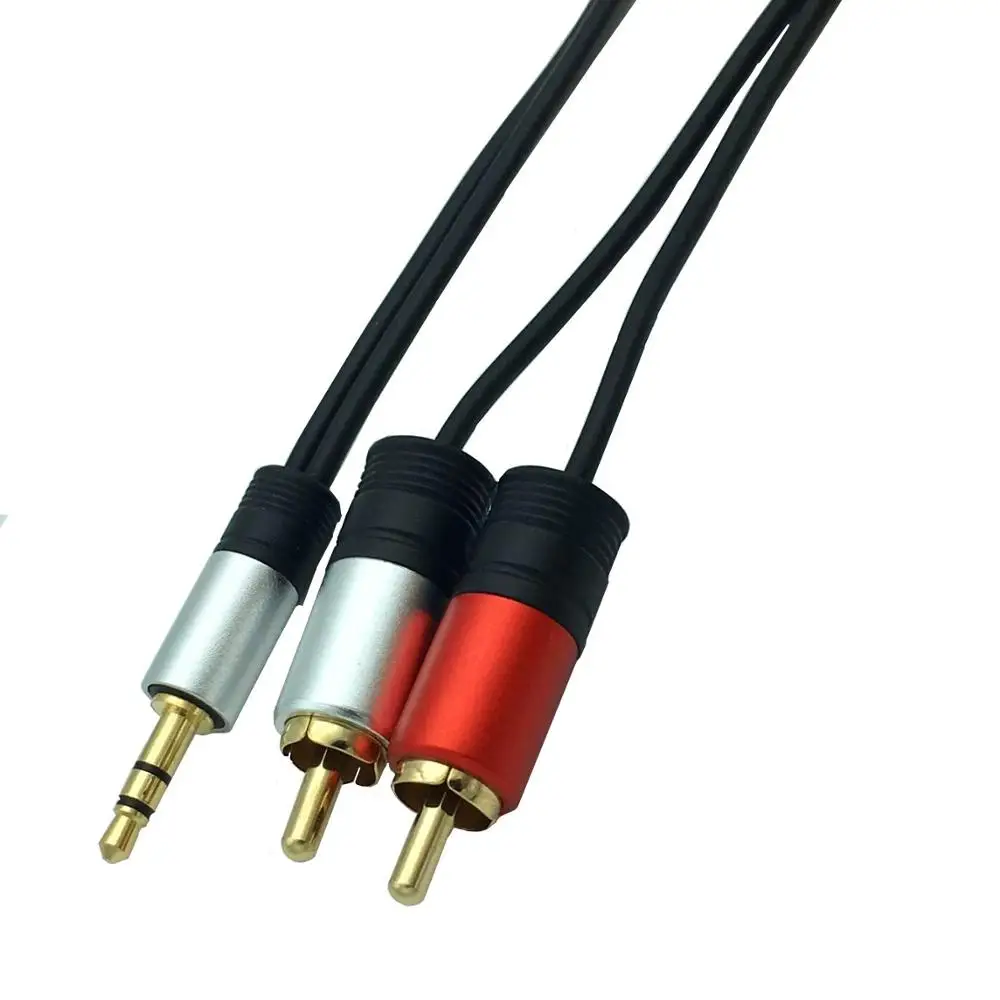Aux RCA кабель 3 5 аудио к 2RCA кабелю мм разъем AUX для DJ усилителей сабвуфер микшер