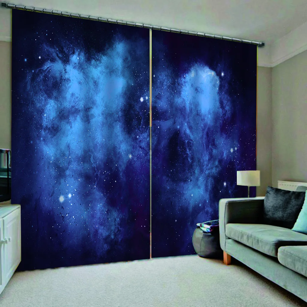 Голубое небо дневные драпировки декор для гостиной спальни 2 панели шторы на окна