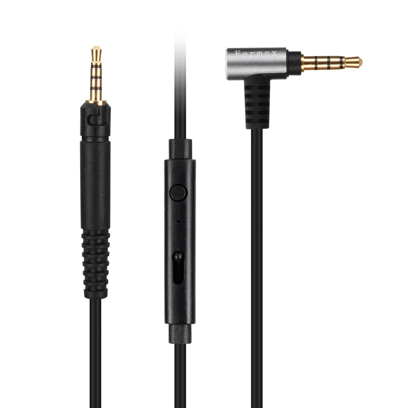

Black OCC Audio Cable With Mic For Sennheiser HD 2.20S HD 2.30i 2.30g KRK KNS8400 KNS6400 KNS6402 KNS8402 Headphone