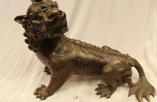 Бесплатная доставка 11 &quotКитайская народная фиолетовая Бронзовая статуя