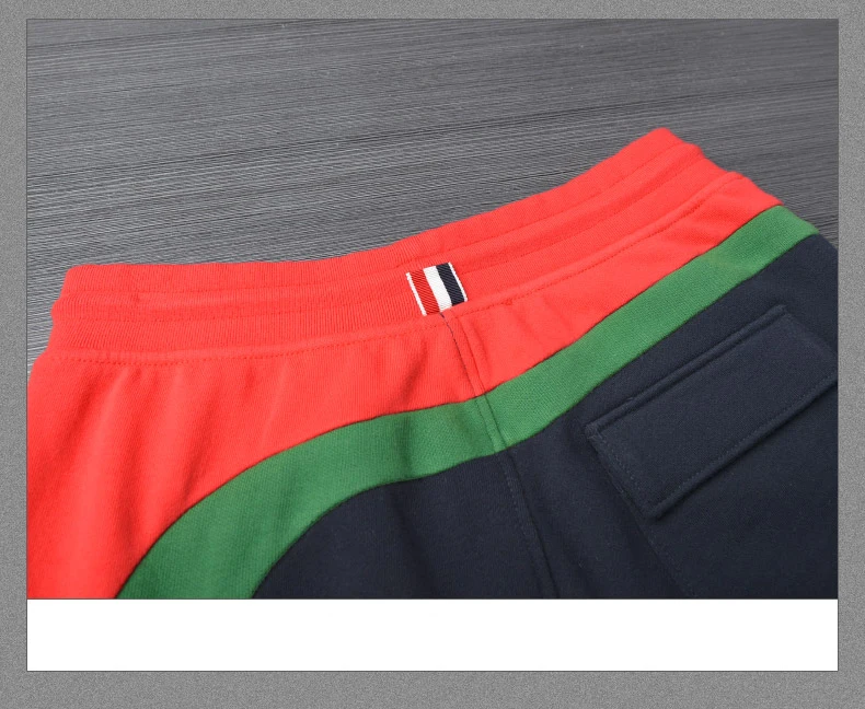 

2021 Fashion TB THOM Brand Casual Shorts Men Women Summer Panelled Sports Shorts patchwork Tracksuit Bottoms Jogger Track Shorts