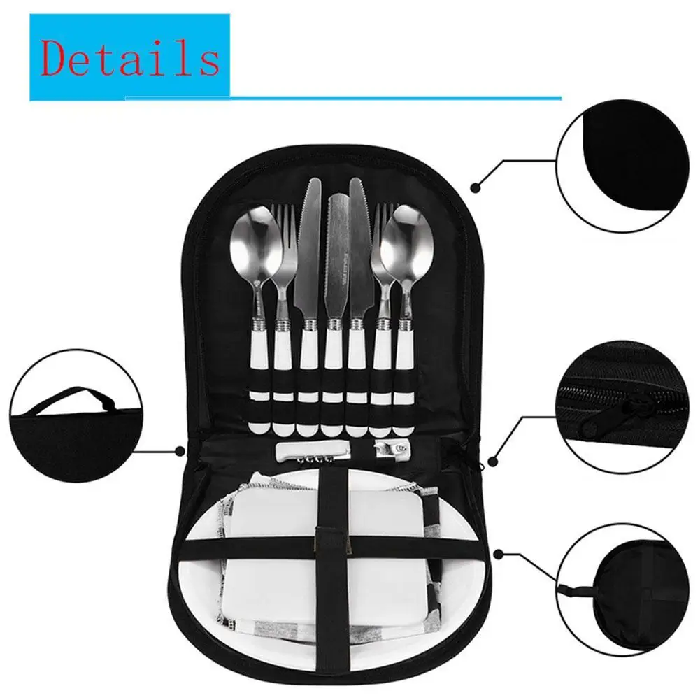 

Camping kitchen silverware mess set cutlery storage box cutlery set utensil set