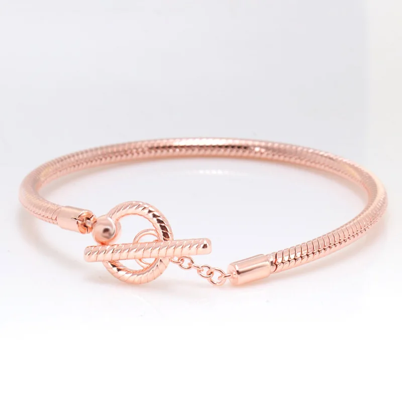

Claudia Real 925 Sterling Silver Moments T-shaped buckle Bracelet For Women Fit Original Brand