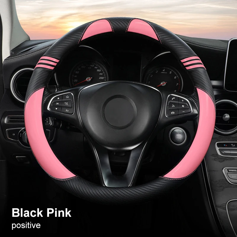

Cartoon Cat Ears Steering Wheel Cover Universal Car Shape Car Steering Wheel Handle Cover Car Decorations For Diameter 37-38 Cm