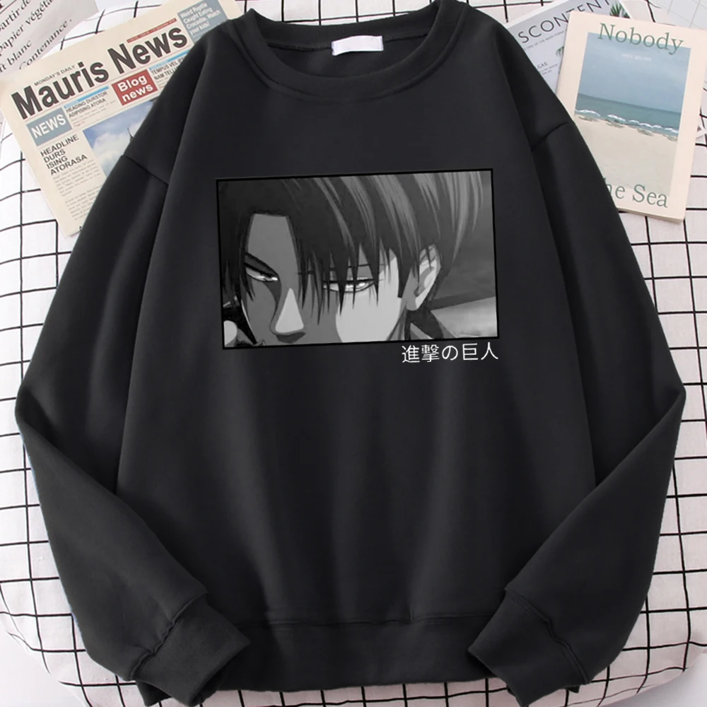 

Attack On Titan Character Hoodie Man Fashion 2021 Autumn New Fleece Sweatshirts Homme Big Size Hip Hop Loose Streetwear Hoodies