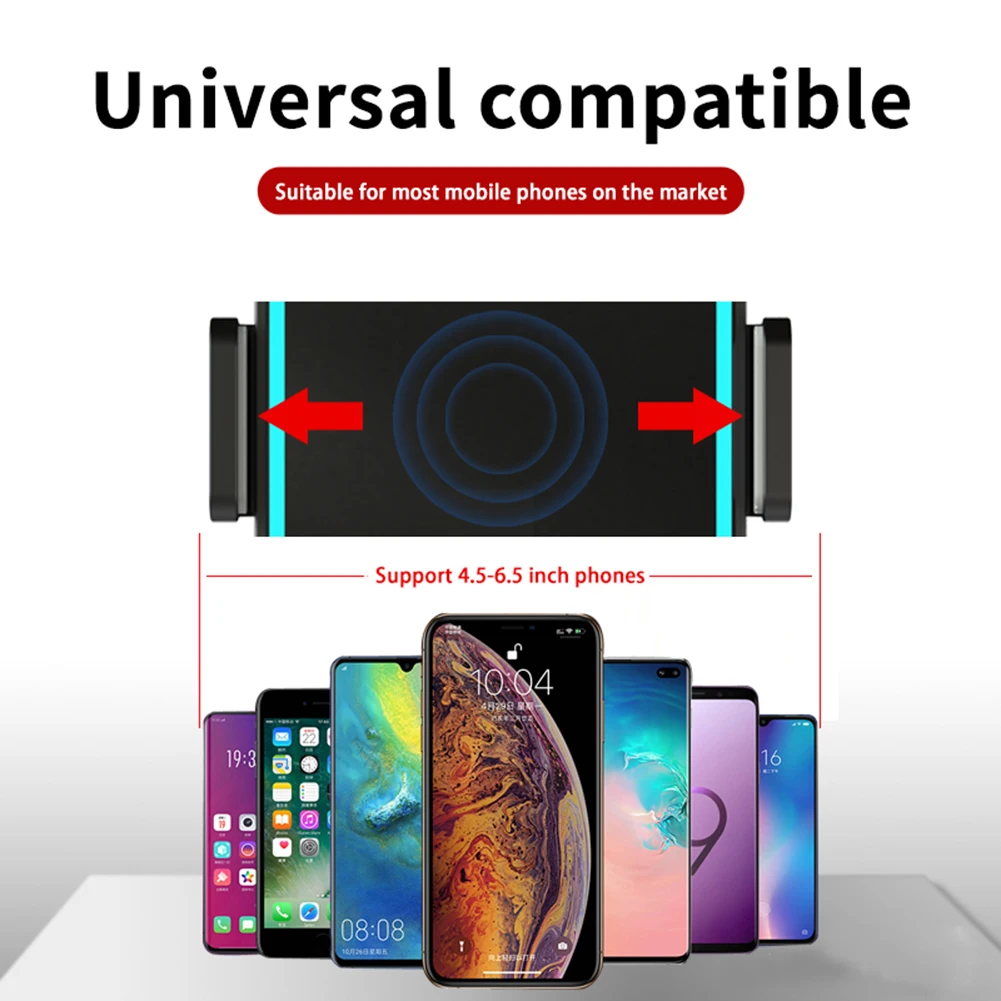 

Wireless Charger Car Mount Automatic Clamping Fast-Charging with Air Vent Phone Holder Compatible with 4.5-6.5-inch Phones