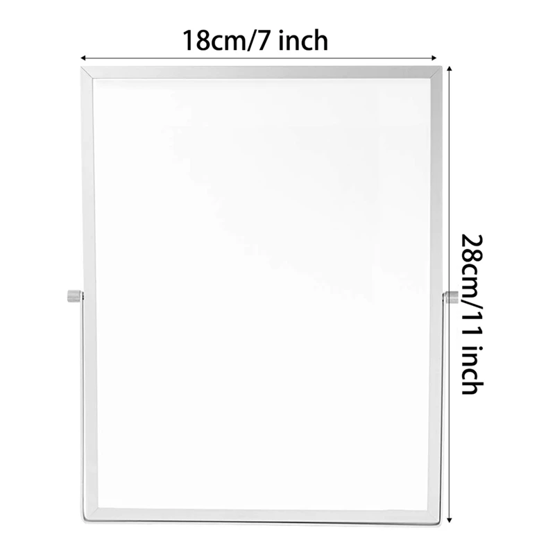

netic Dry Erase Board with Stand for Desktop Double Sided White Board Planner Reminder for School Office 11 inch X 7 inch