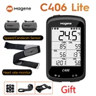 Велокомпьютер Magene C406 Lite, водонепроницаемый GPS-велокомпьютер, беспроводной, для горных дорог, секундомер, одометр, Strava