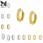 Яркие циркониевые серьги MC 925, яркие серьги для женщин, блестящие серьги Huggie на день рождения, подарок другу вечерние вечеринку